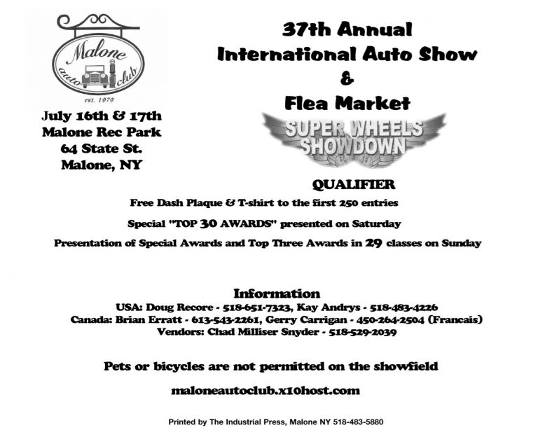 Malone Auto Club's 37th Annual Auto Show & Flea Market Apex