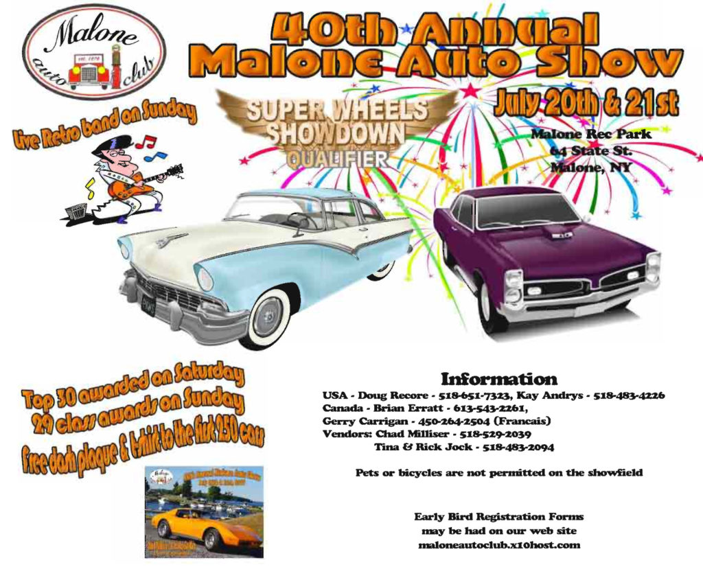 40th Annual Malone Auto Show and Flea Market 2019