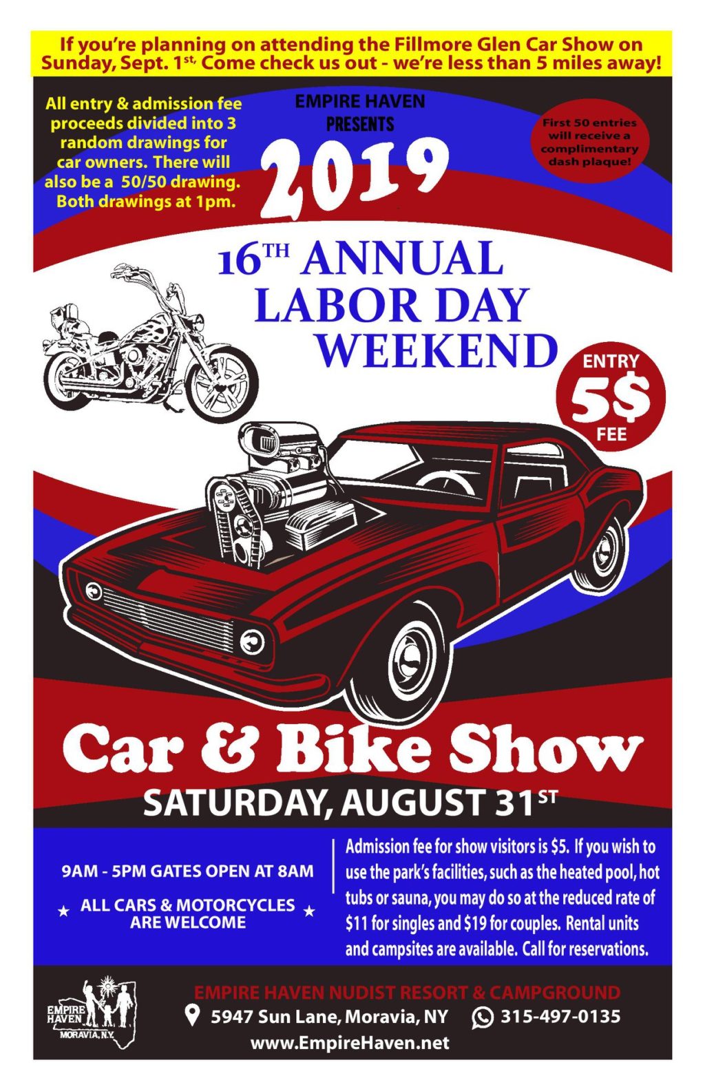 Empire Haven Presents 16th Annual Labor Day Weekend Car & Bike Show 2019